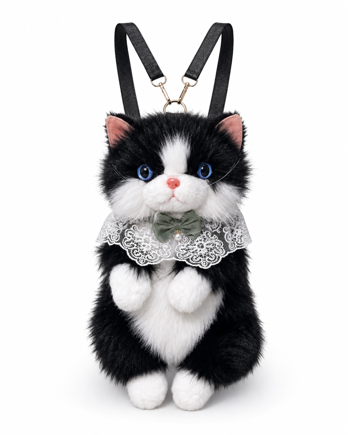 OREO Plush Cat Backpack (Black) | Stylika