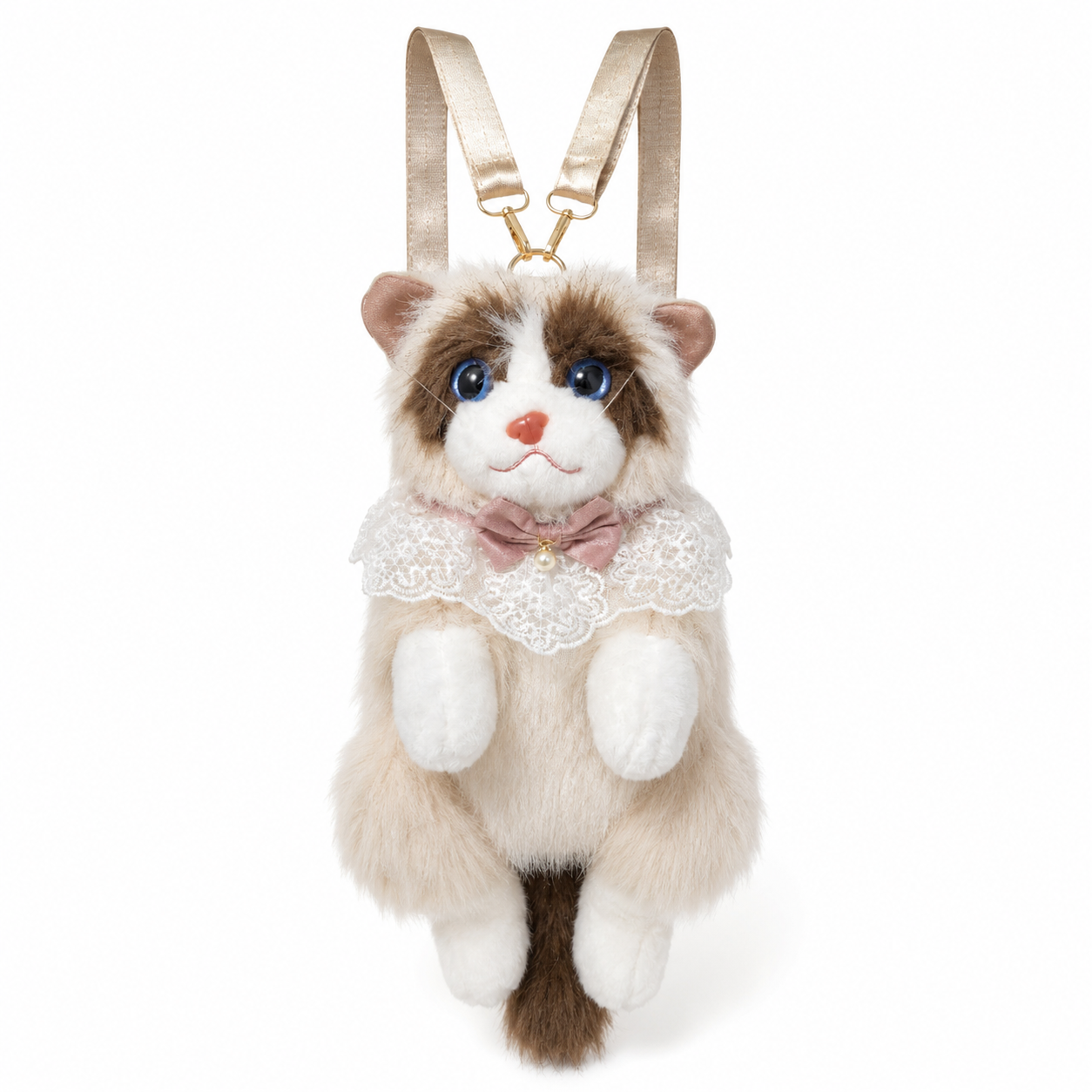 NUTMEG Plush Cat Backpack (Brown) | Stylika