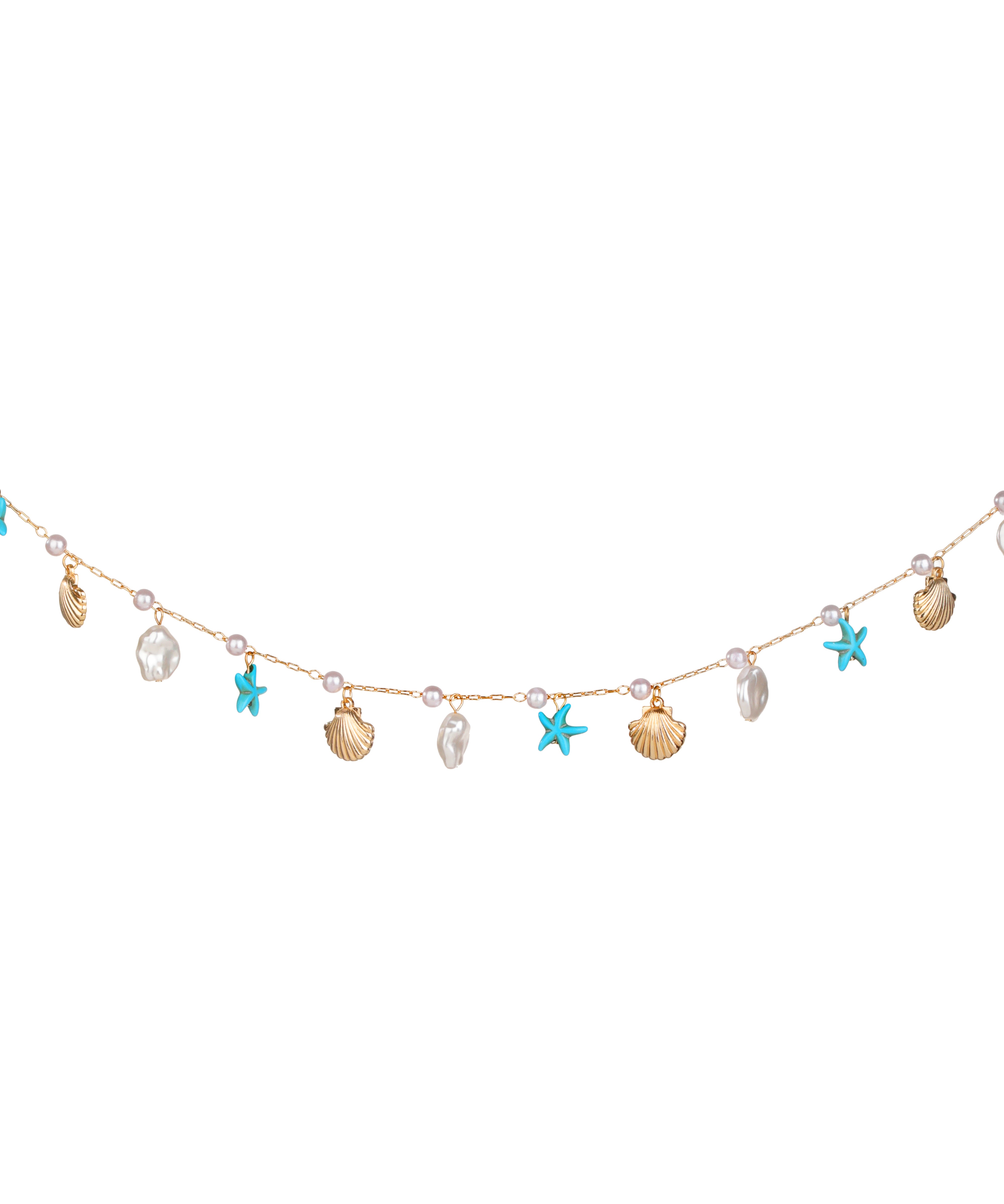 Beaded Charm Shell and Starfish Waist Chain | Stylika