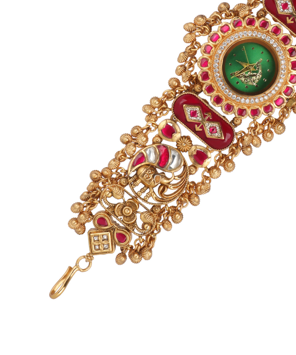 Morni Regal Heritage Bracelet Watch (Ruby) | Stylika