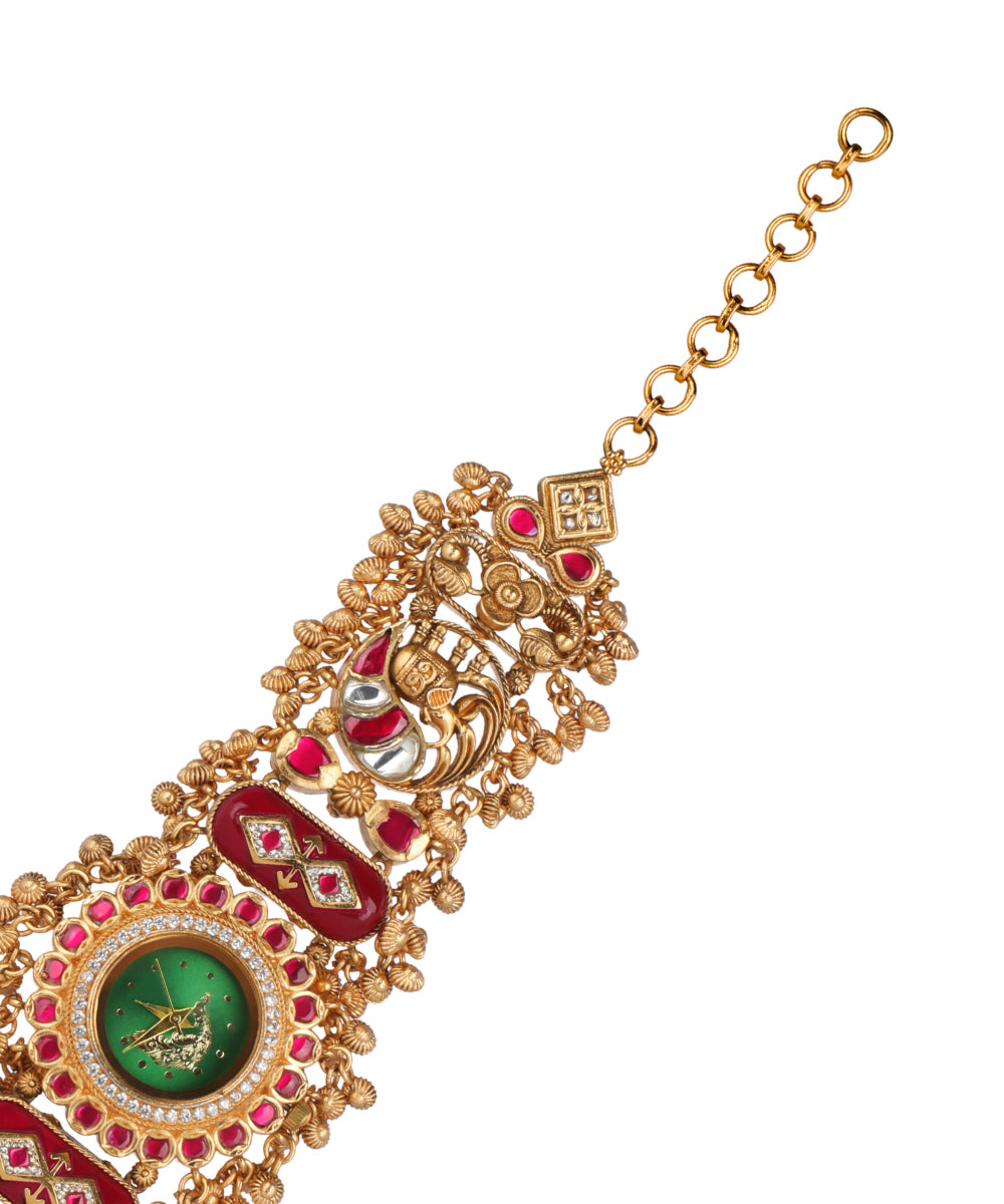 Morni Regal Heritage Bracelet Watch (Ruby) | Stylika