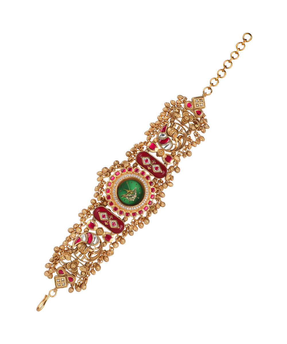 Morni Regal Heritage Bracelet Watch (Ruby) | Stylika