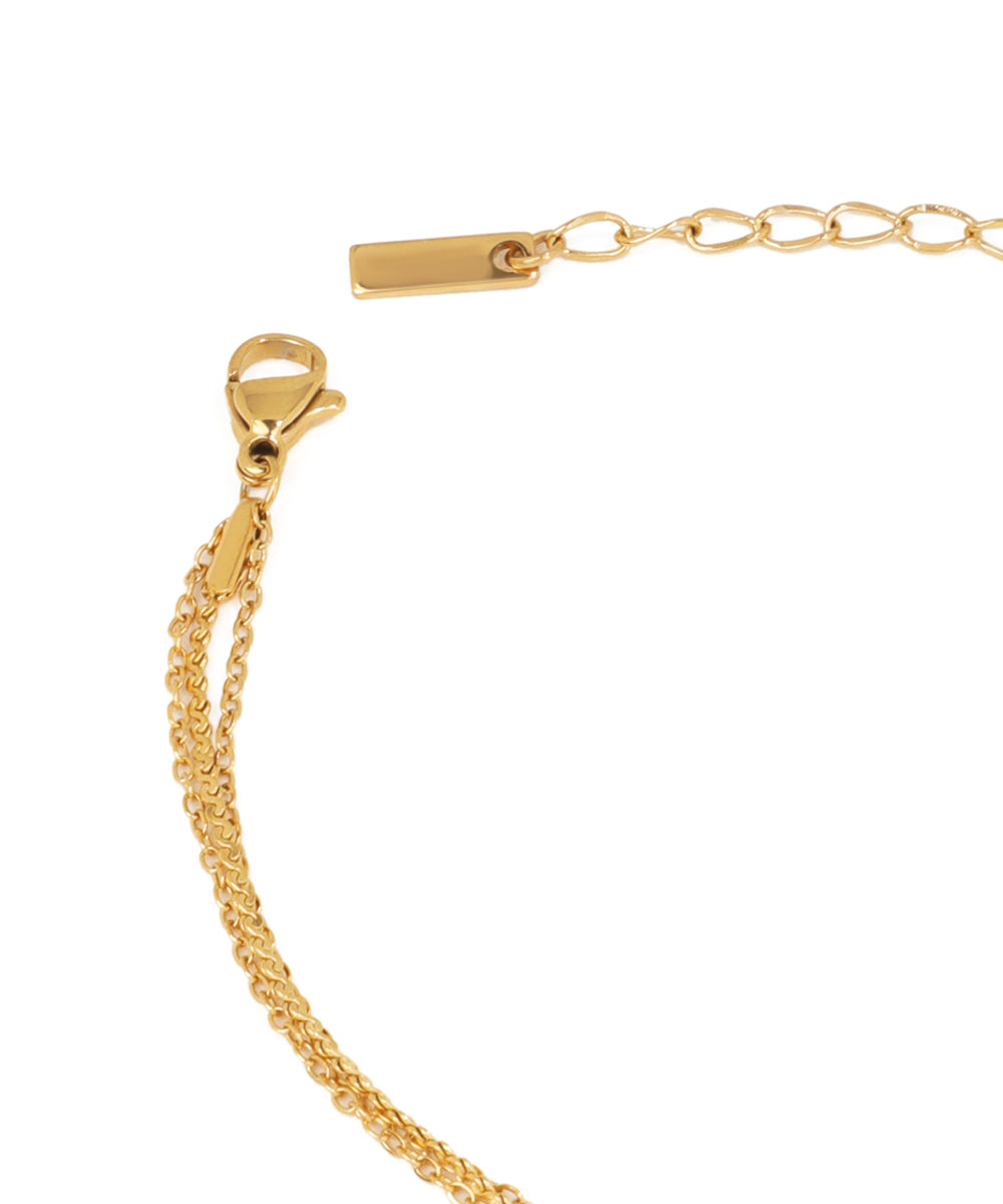 Subtle Layered Chain Heart Charm Bracelet | Stylika
