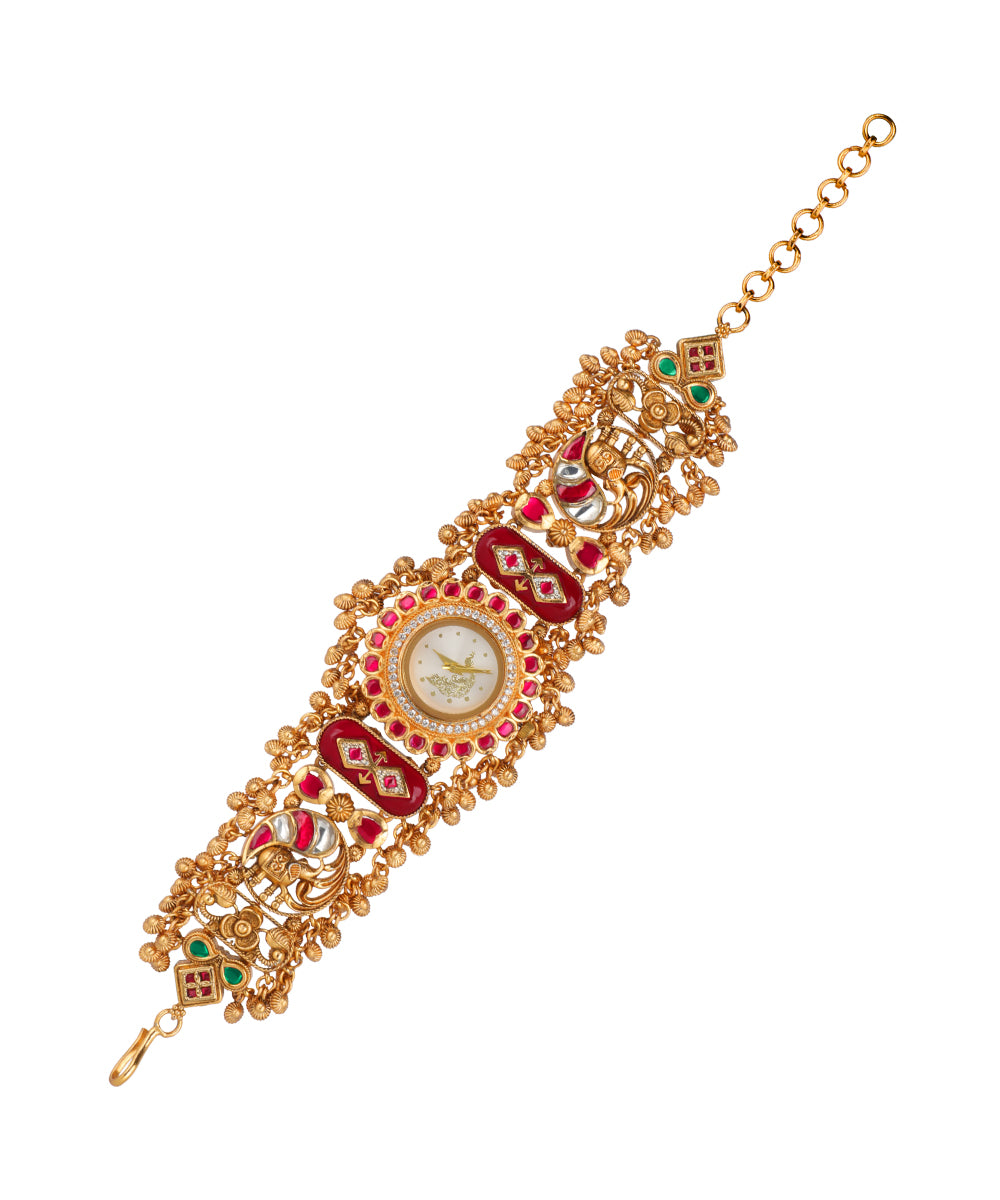 Morni Regal Heritage Bracelet Watch (Ruby)| Stylika