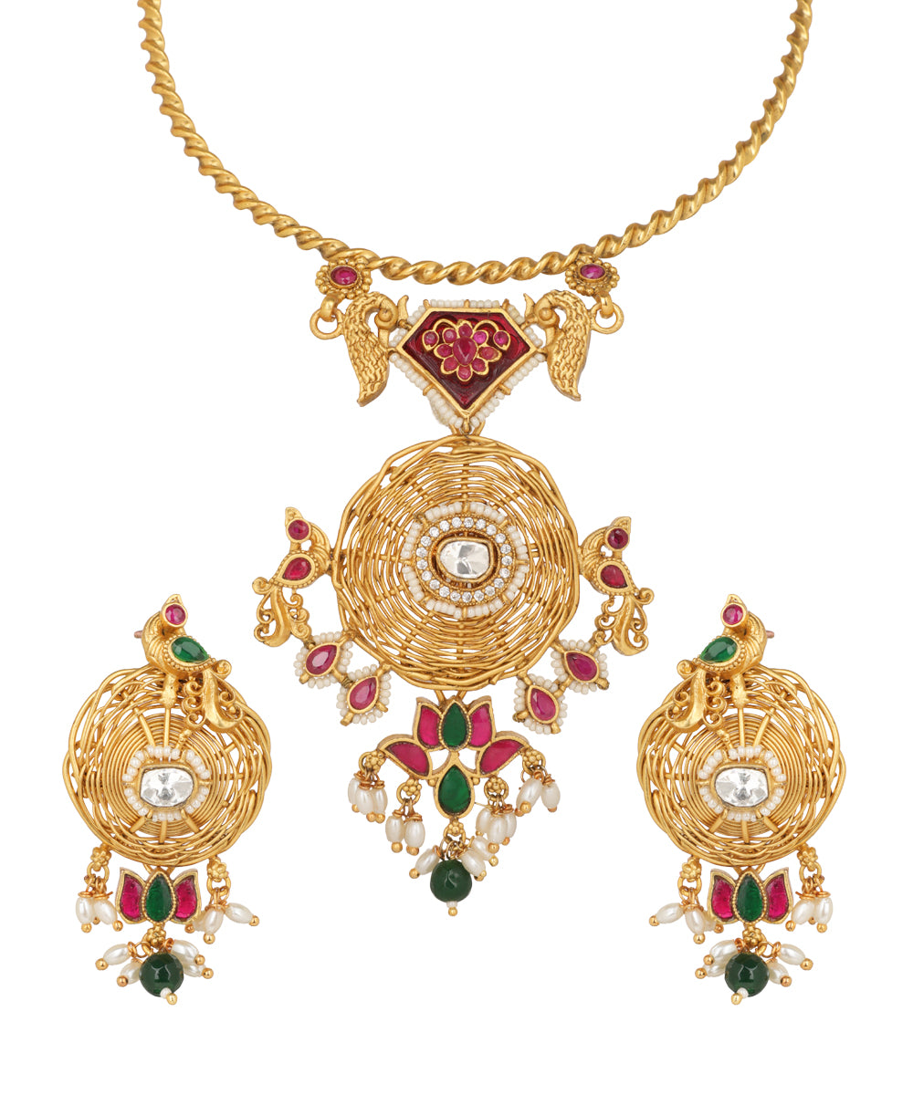 Twin Mayura Chakra Necklace | Stylika