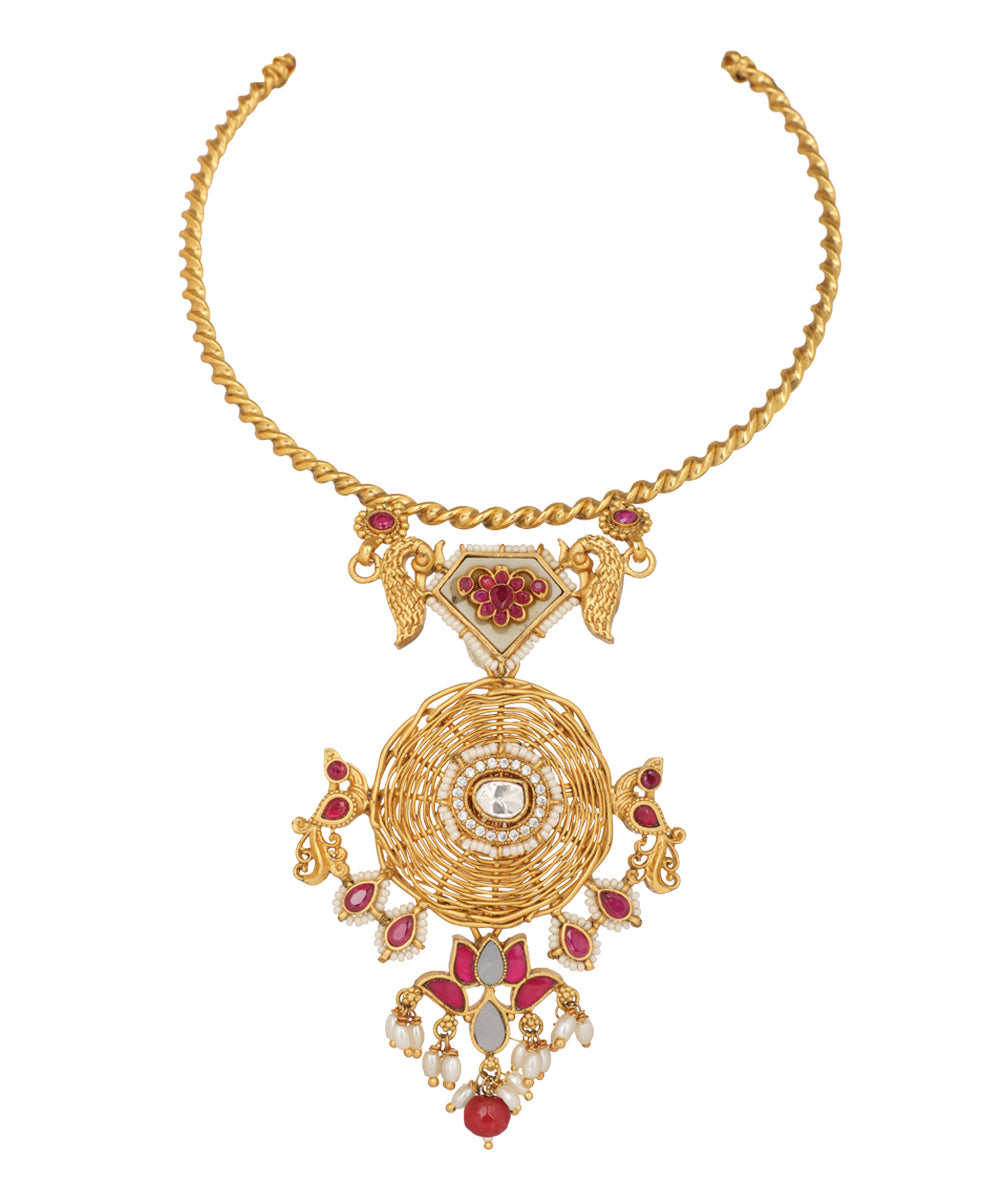 Twin Mayura Chakra Necklace | Stylika