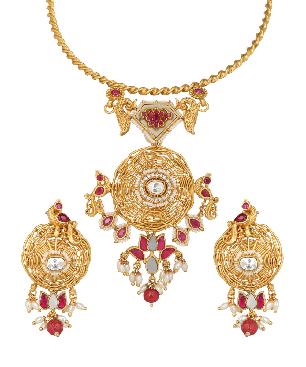 Twin Mayura Chakra Necklace | Stylika