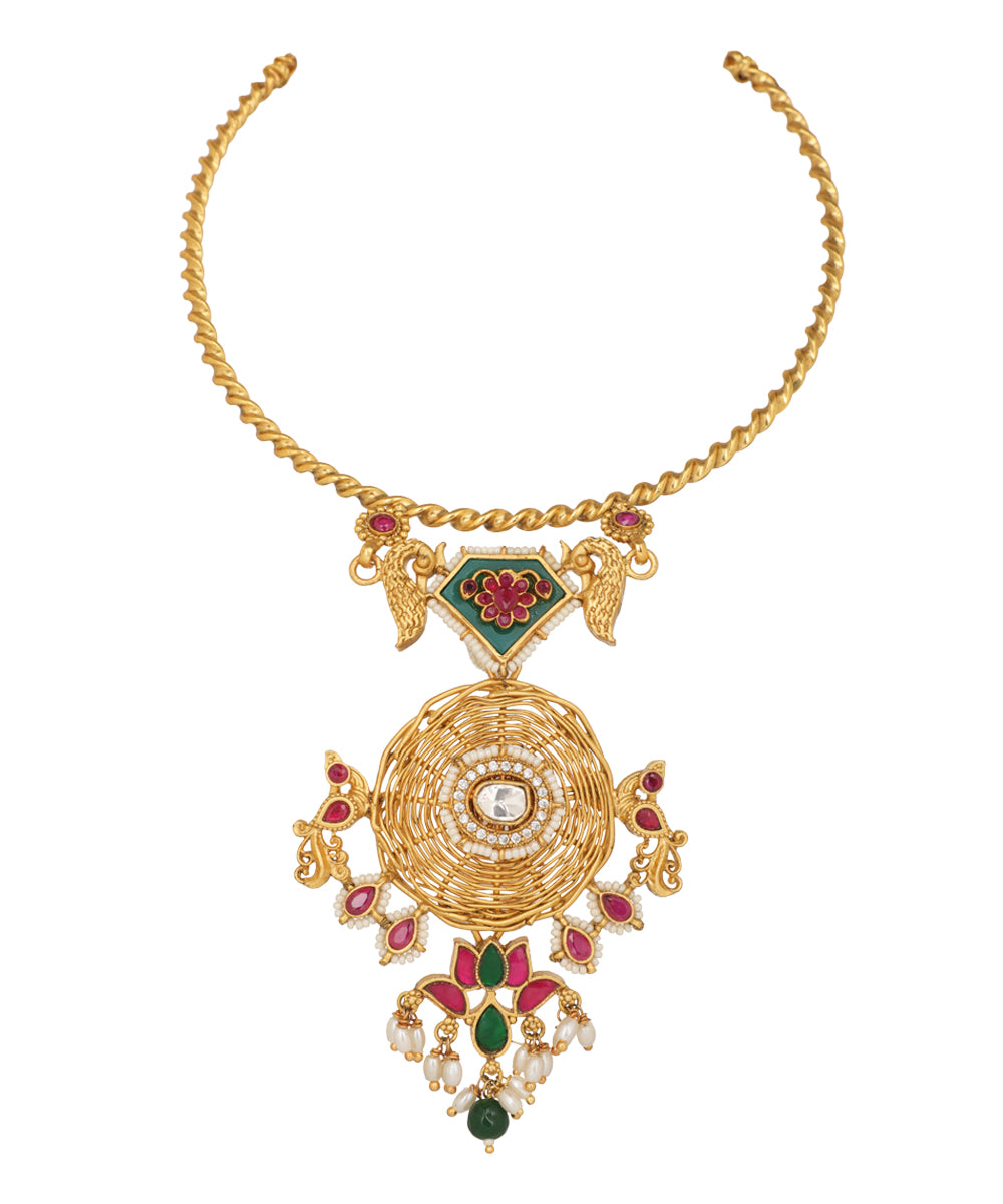 Twin Mayura Chakra Necklace | Stylika