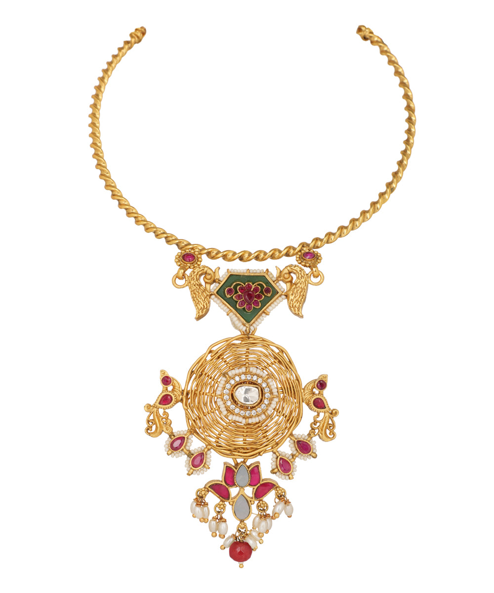 Twin Mayura Chakra Necklace | Stylika