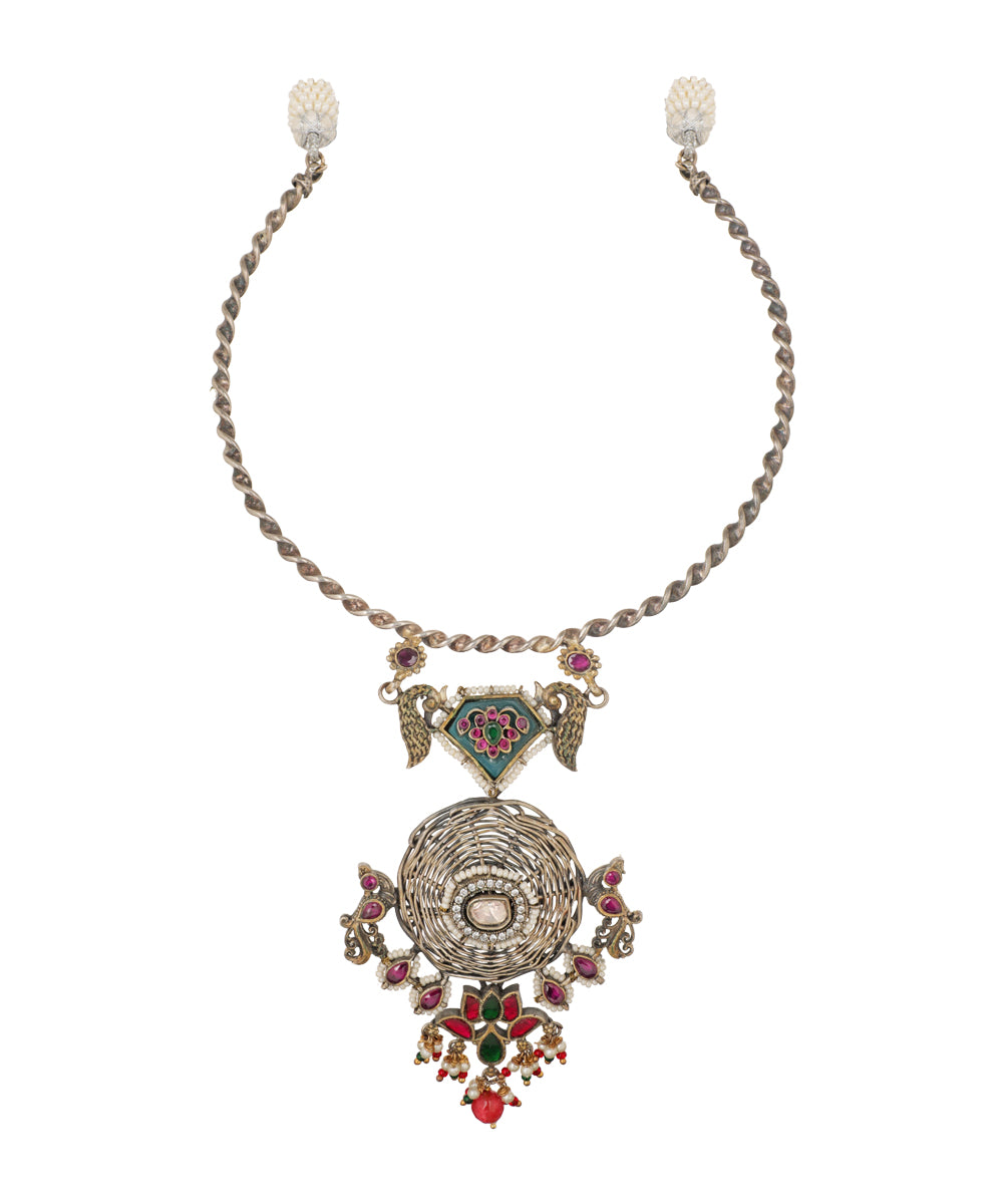 Twin Mayura Chakra Necklace | Stylika