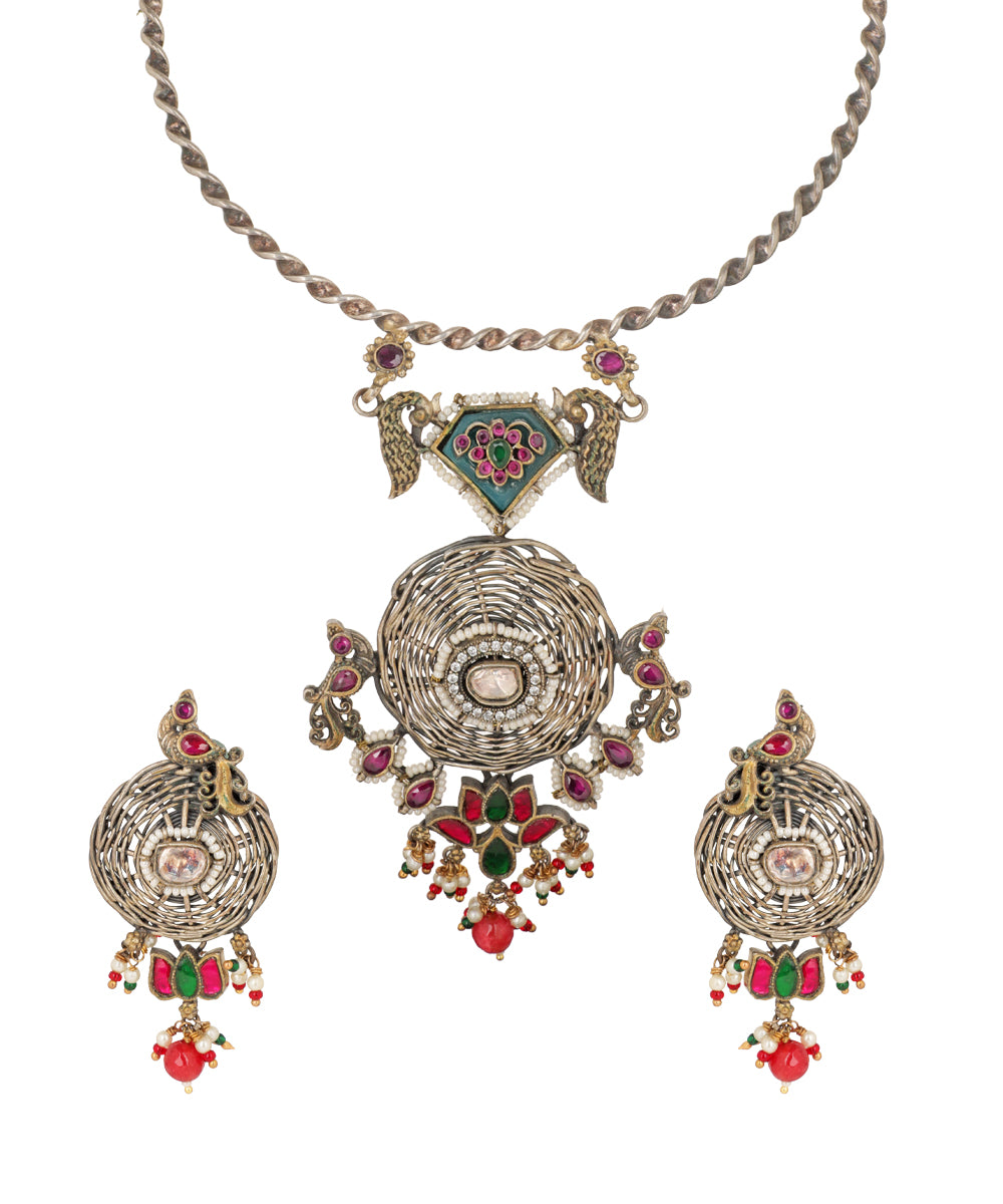 Twin Mayura Chakra Necklace | Stylika