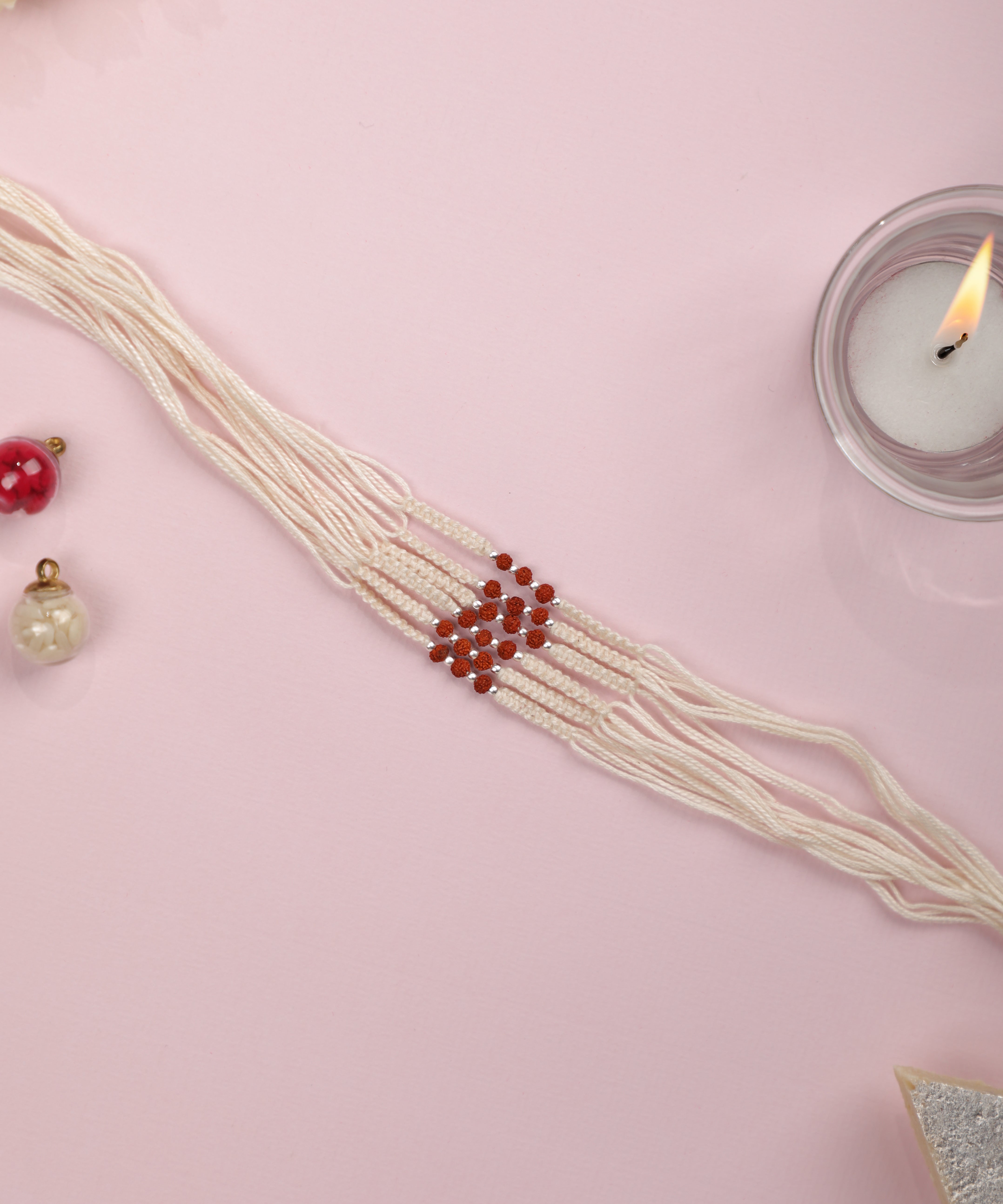 6-Piece Traditional Rudraksha Rakhi Set | Stylika