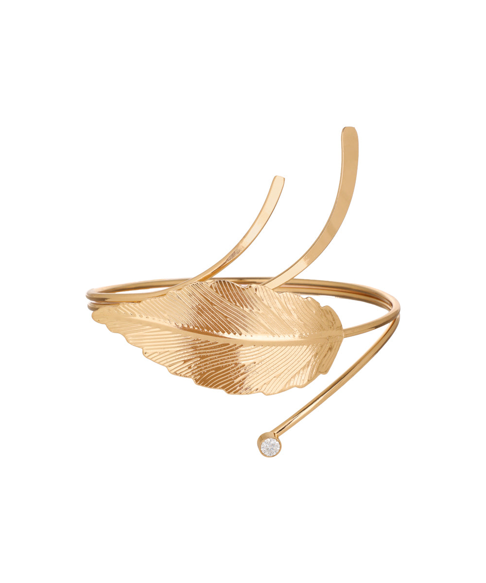Single Leaf Wrap Arm Cuff | Stylika