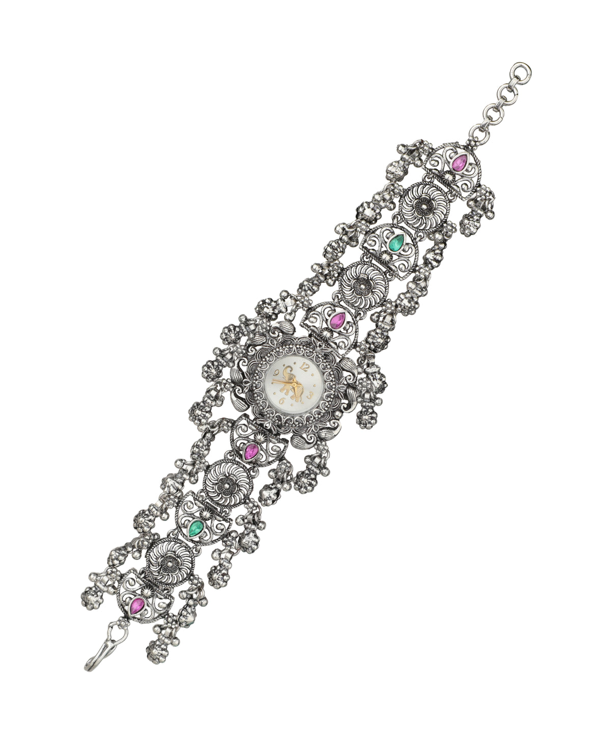 Heritage bracelet watch with traditional filigree motif