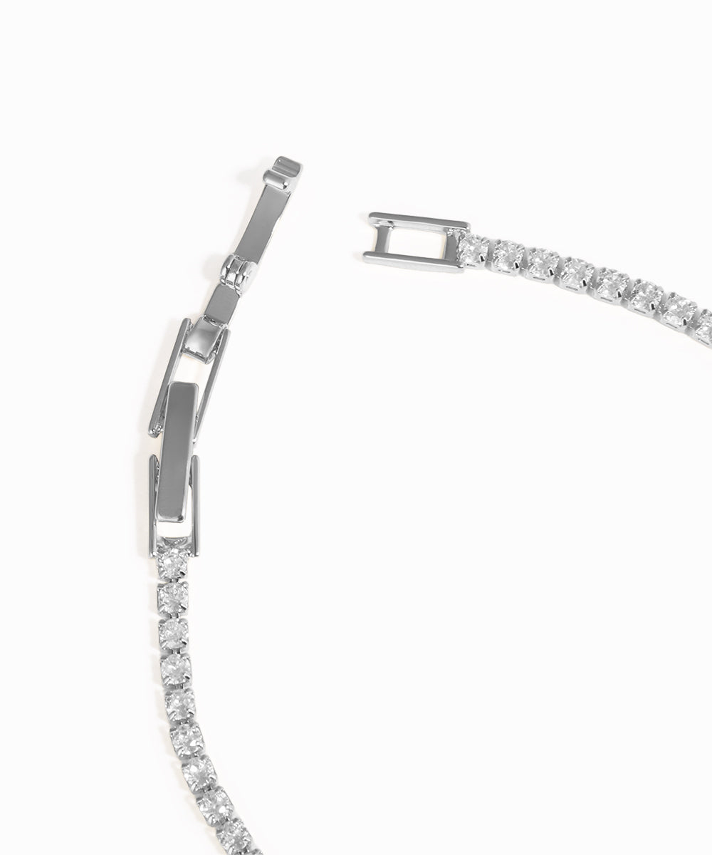 Evil Eye Tennis Bracelet with Halo | Stylika