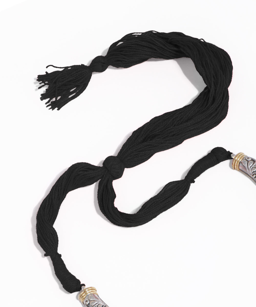 Floral Dual Tone Oxidised Necklace with Earrings | Stylika