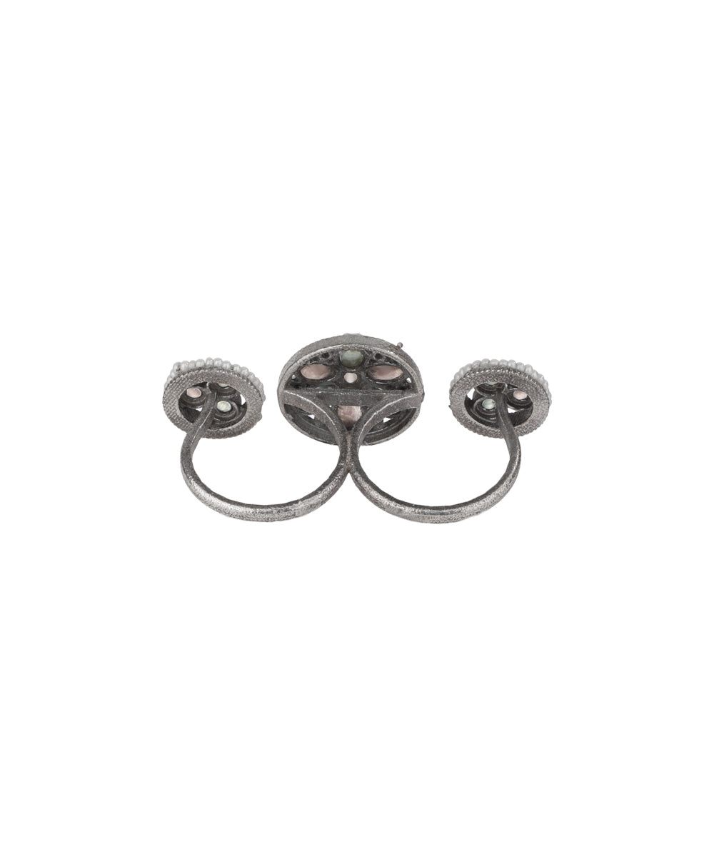 Floral Medallion Trio Ring | Stylika