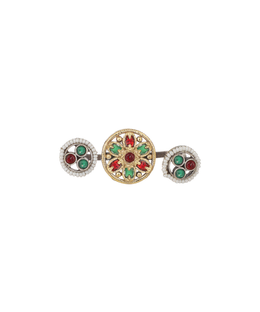 Floral Medallion Trio Ring | Stylika