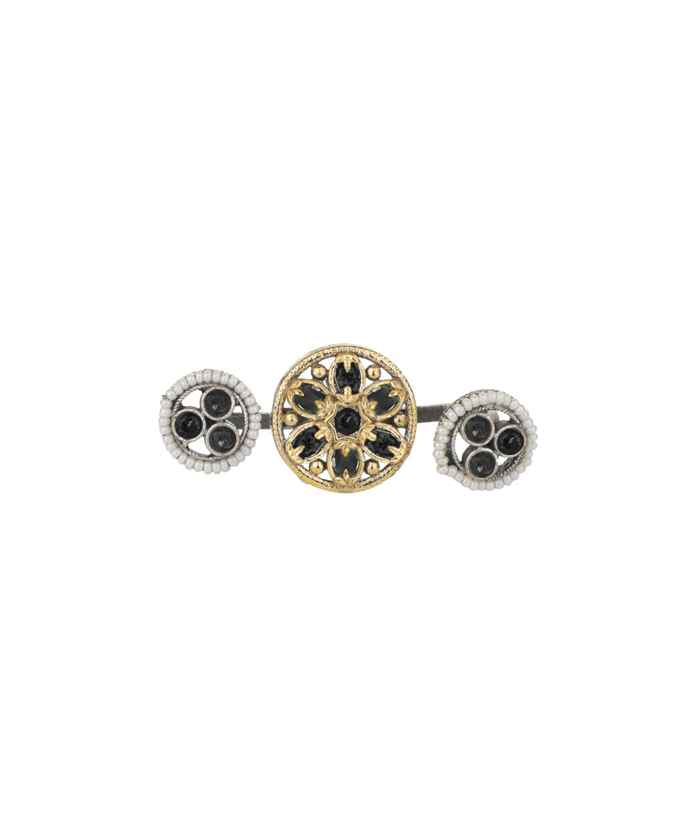 Floral Medallion Trio Ring | Stylika