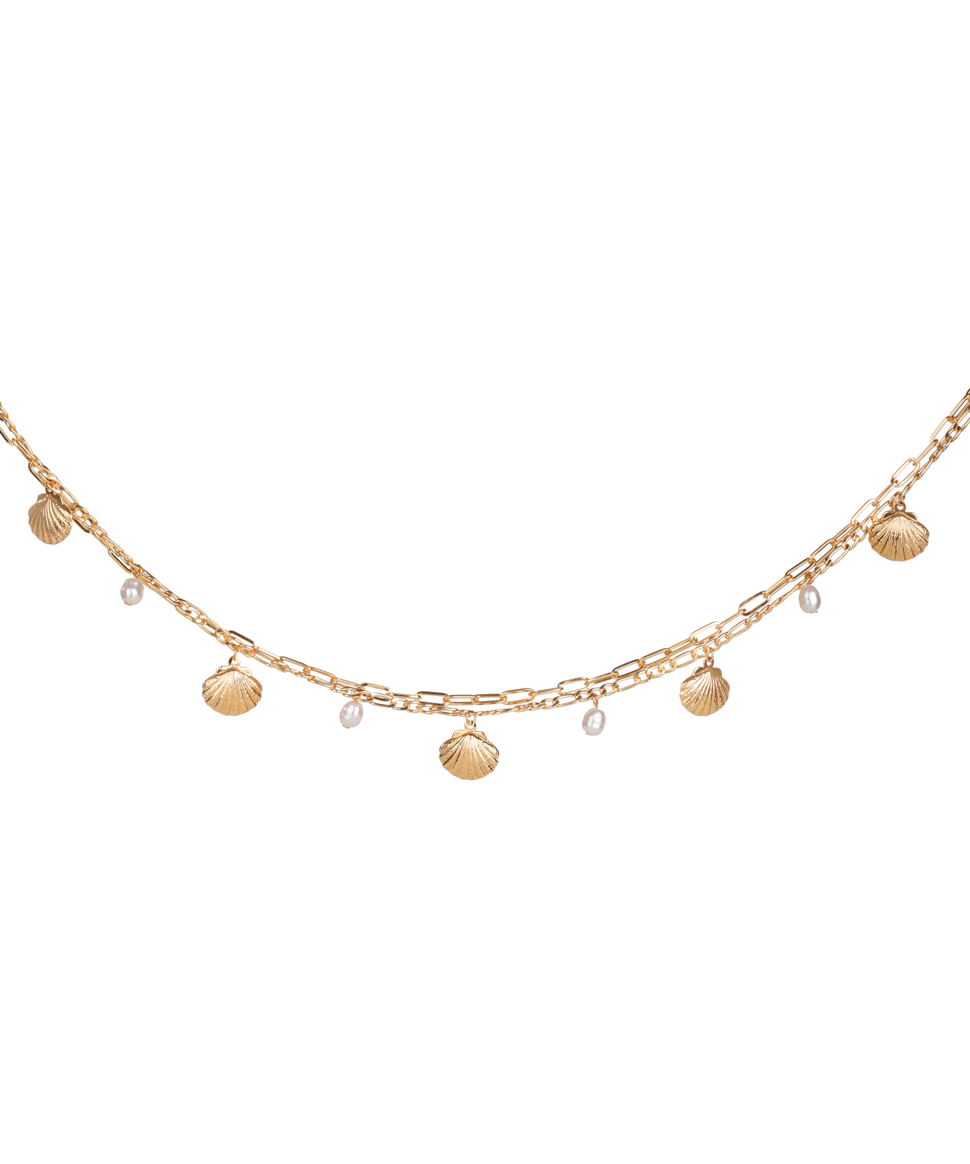 Delicate Shell and Beaded Charm Waist Chain | Stylika