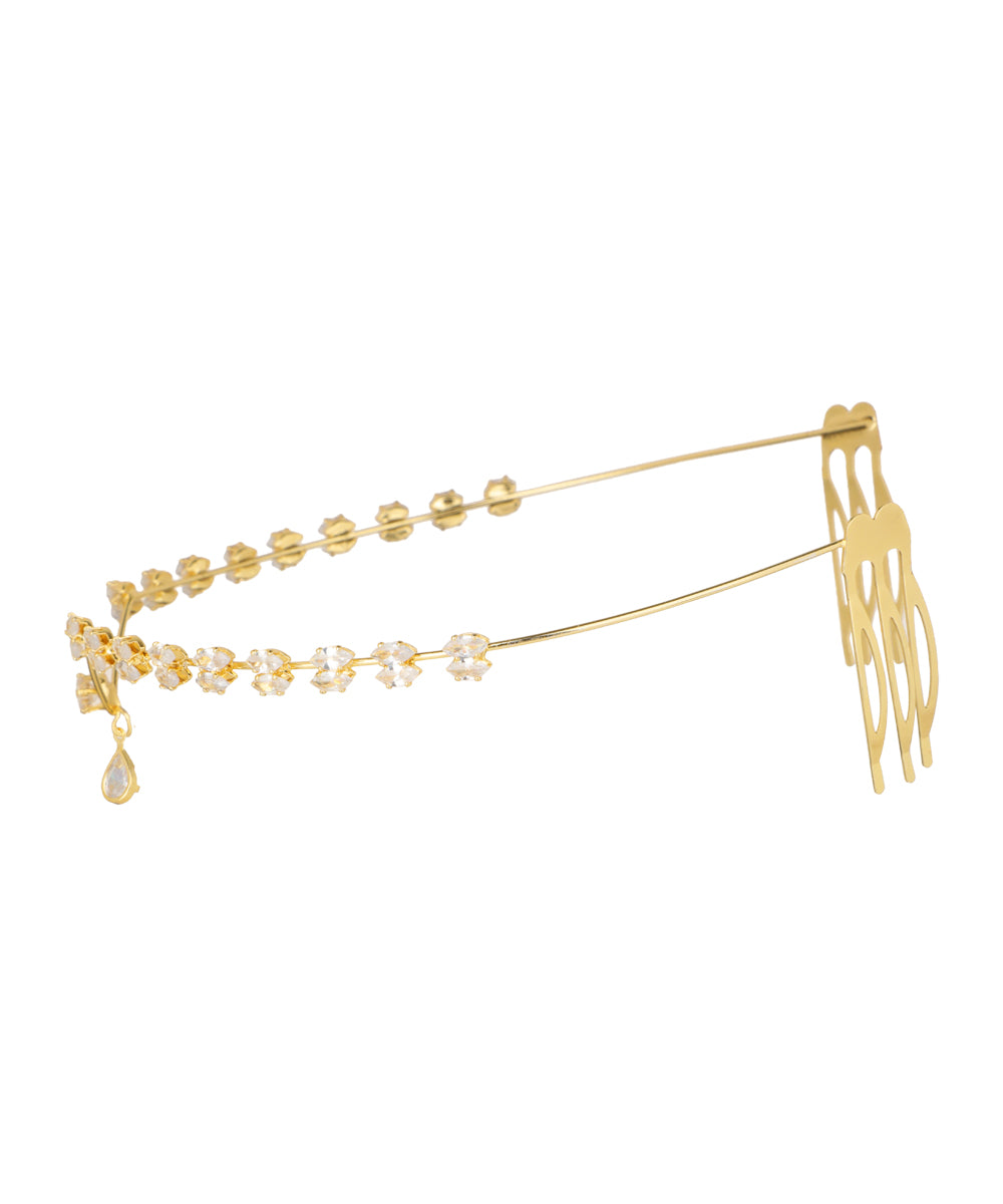 Drop Detail V-Shaped Tiara | Stylika