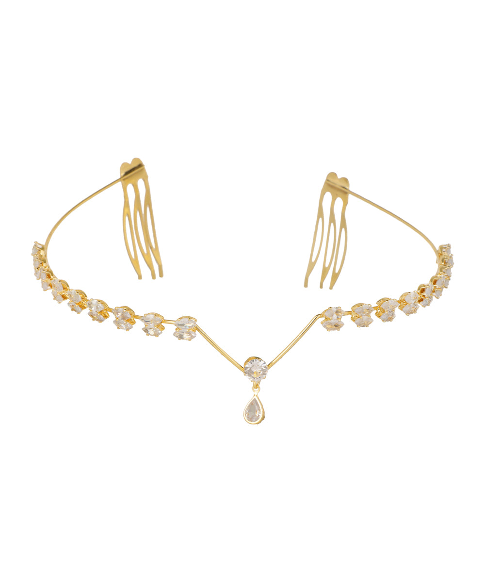 Drop Detail V-Shaped Tiara | Stylika