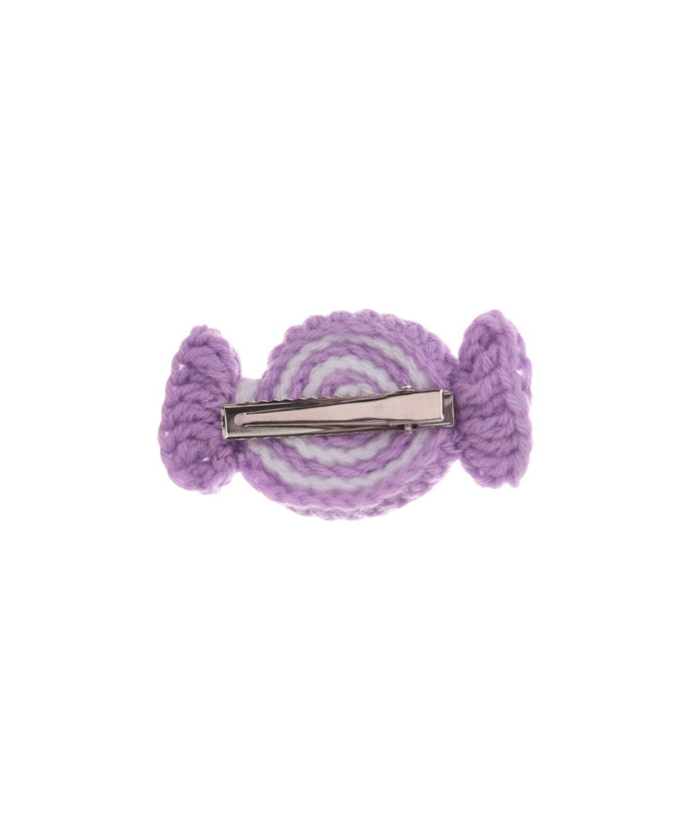 Playful Candy Swirl Crochet Hair Clip | Stylika