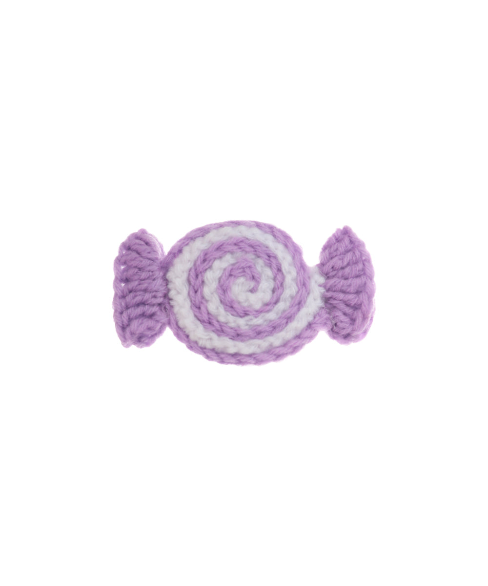 Playful Candy Swirl Crochet Hair Clip | Stylika