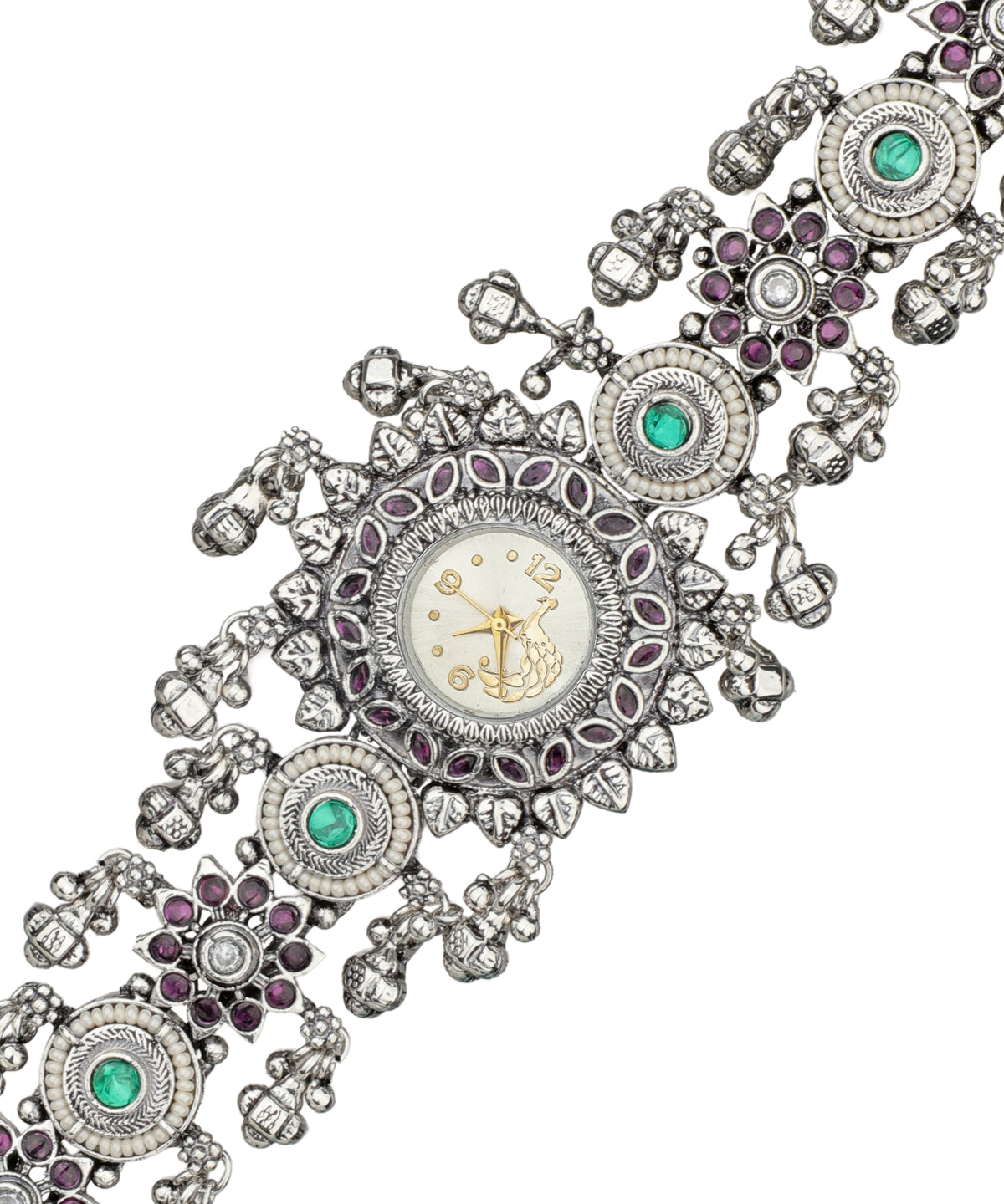 Ornate heritage bracelet watch with a flexible silhouette