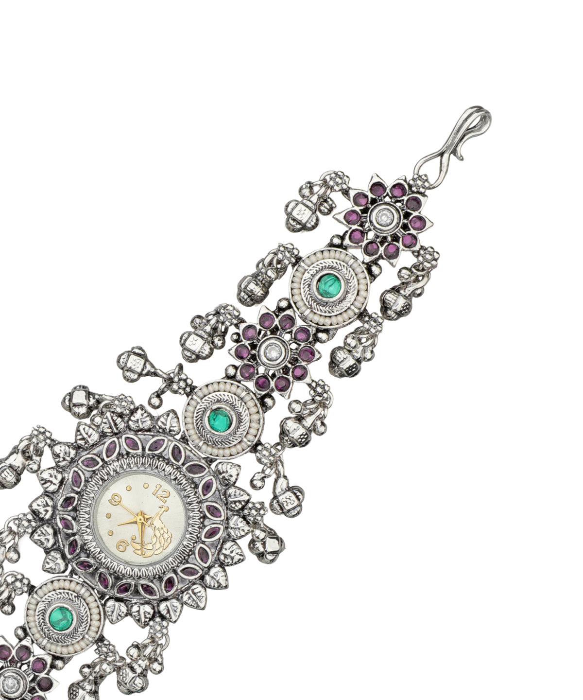 Heritage bracelet watch with decorative stone accents