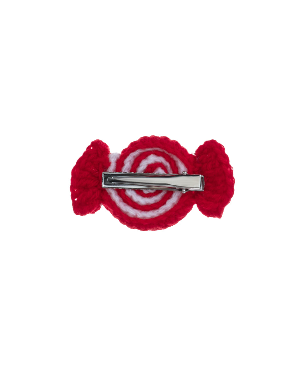 Playful Candy Swirl Crochet Hair Clip | Stylika