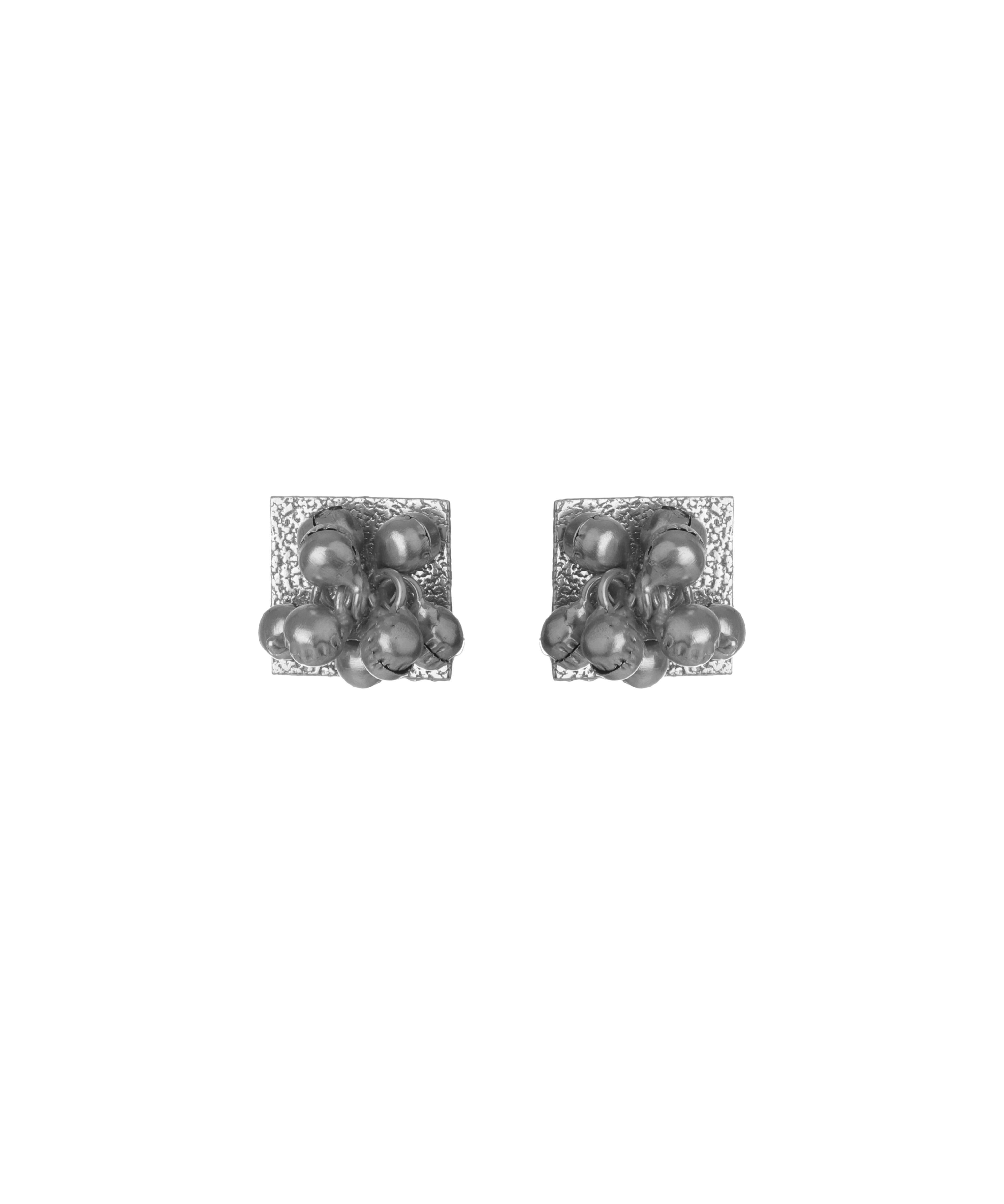 Textured Square Bead Necklace with Earring Set | Stylika