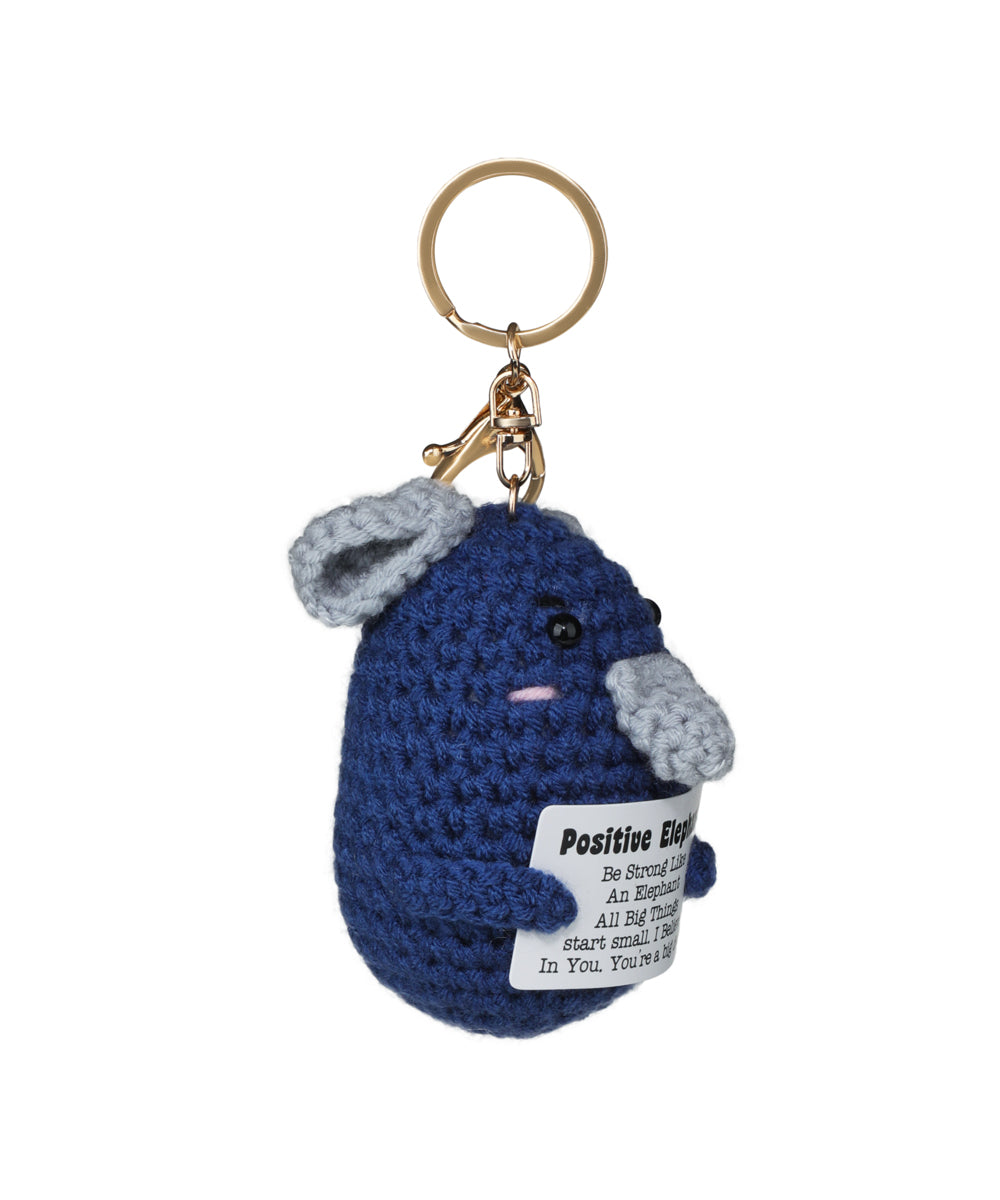 Positive Elephant Crochet Bag Charm | Stylika