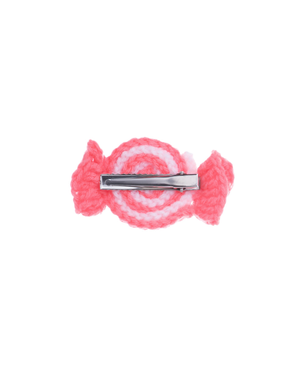Playful Candy Swirl Crochet Hair Clip | Stylika