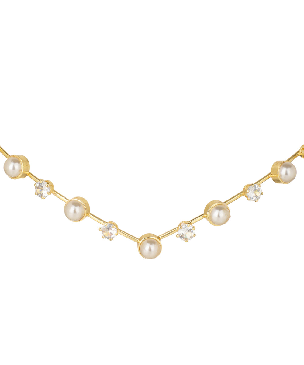 Pearl and Crystal Accented Tiara Headband | Stylika