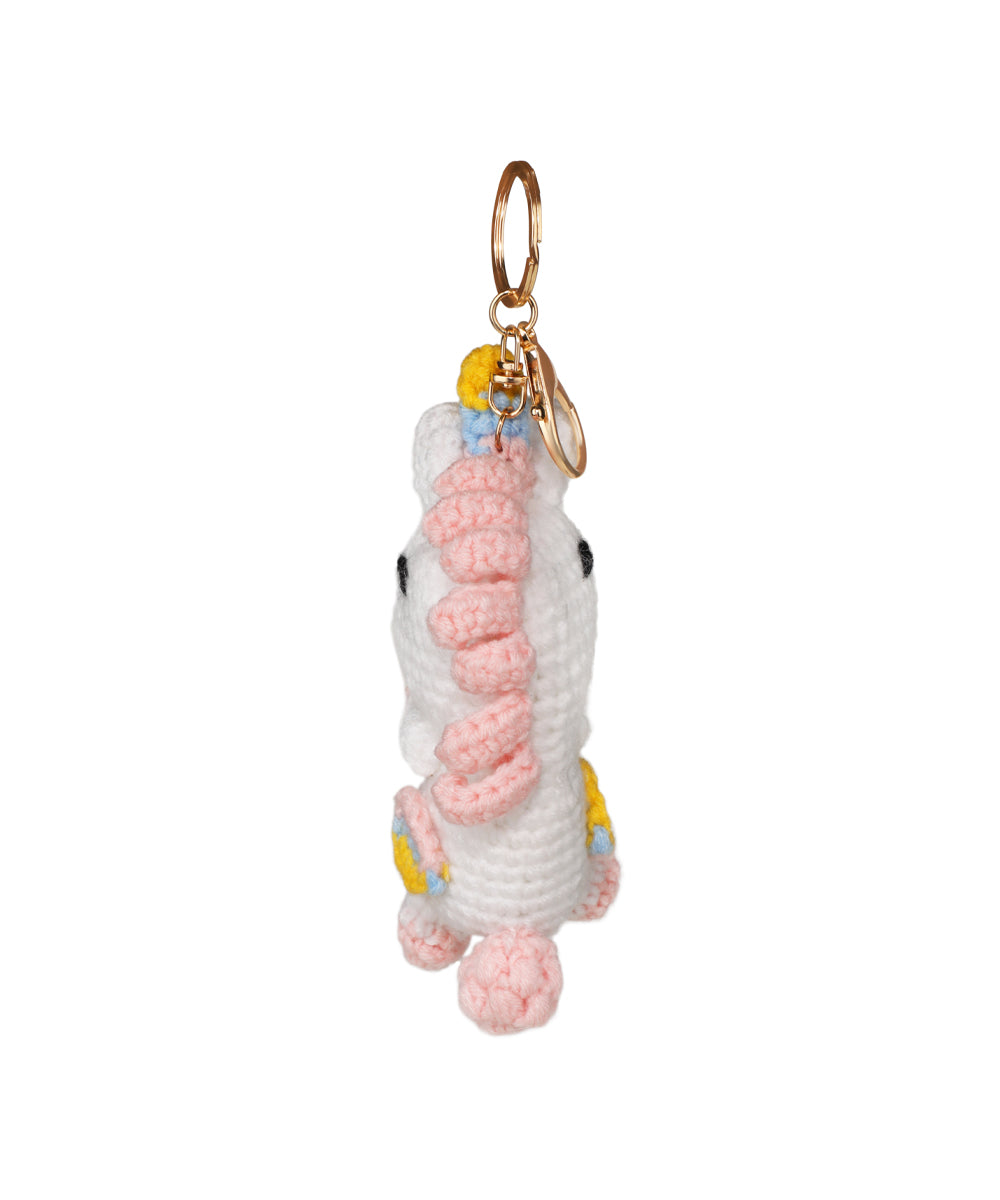 Whimsical Unicorn Design Crochet Bag Charm | Stylika