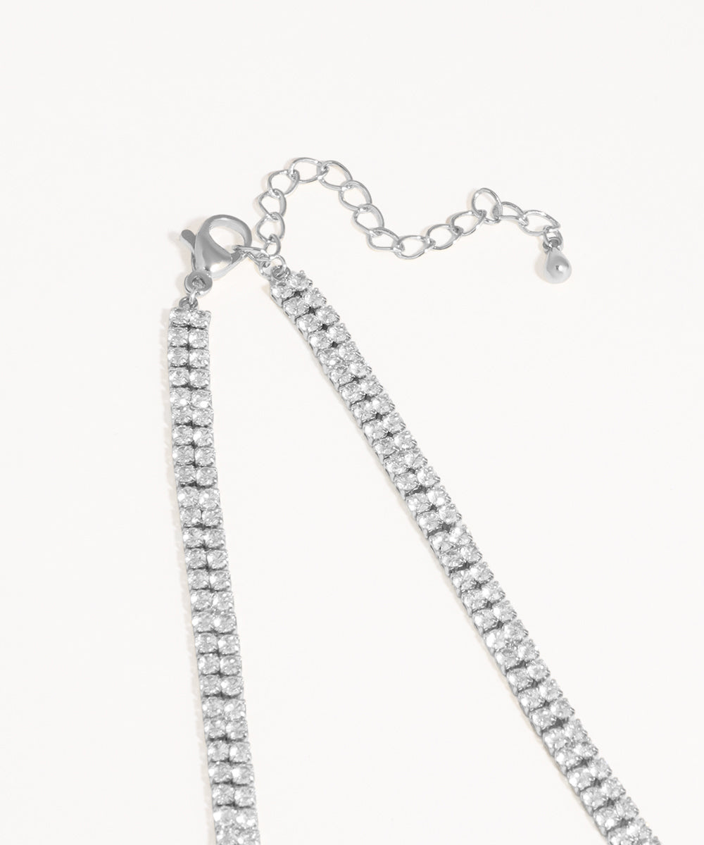 Multi-Strand Teardrop Statement Necklace with Earrings | Stylika