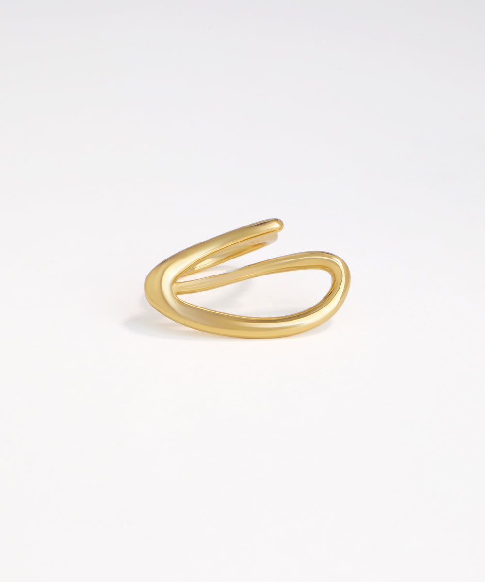 Contemporary Sculptural Open Loop Ring | Stylika