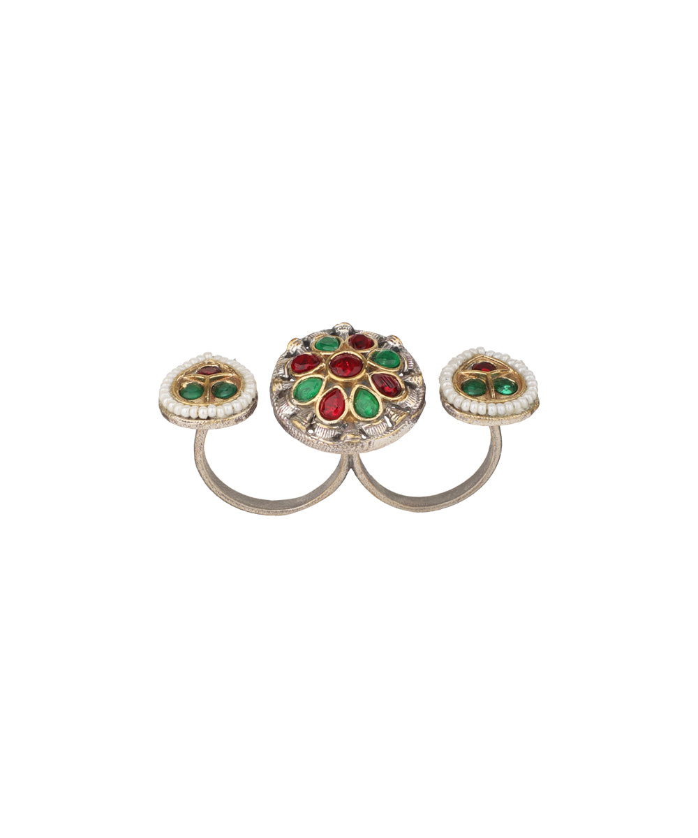 Petal Medallion Trio Ring | Stylika