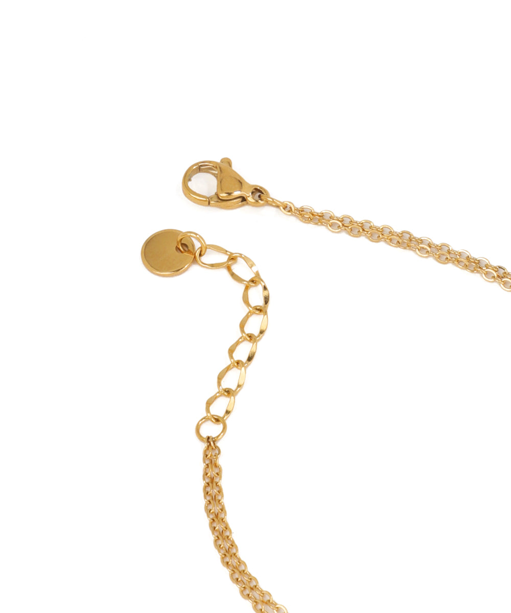 Subtle Layered Bracelet with Star & Stone Charms | Stylika