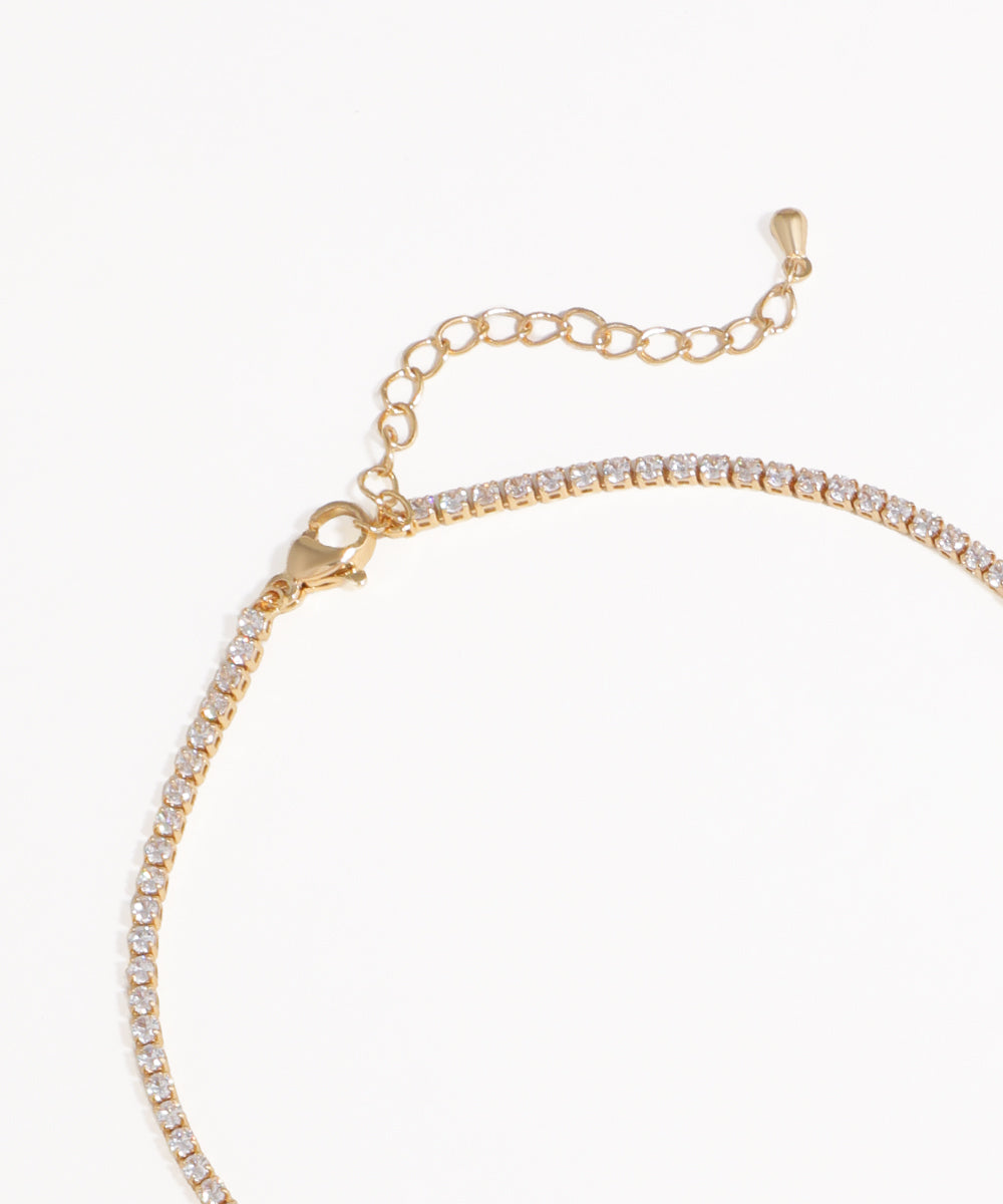 Sparkling Knot Drop Necklace with Earrings | Stylika