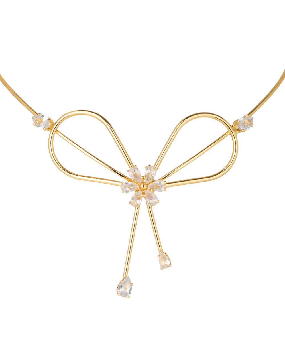 Bow and Floral Detail Tiara Headpiece | Stylika