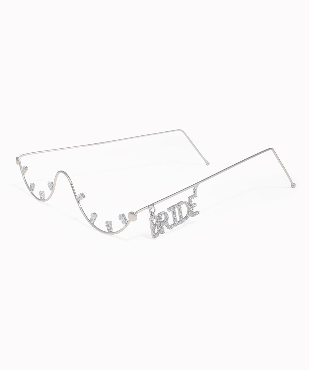 Delicate Frame BRIDE Letter Dangler Facelet | Stylika