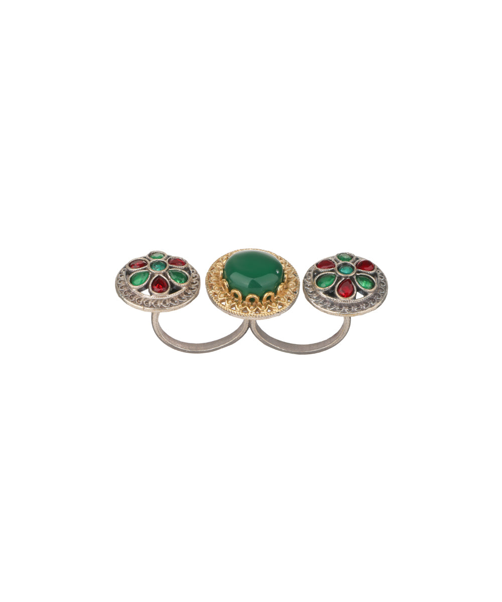 Cabochon Rosette Trio Ring | Stylika