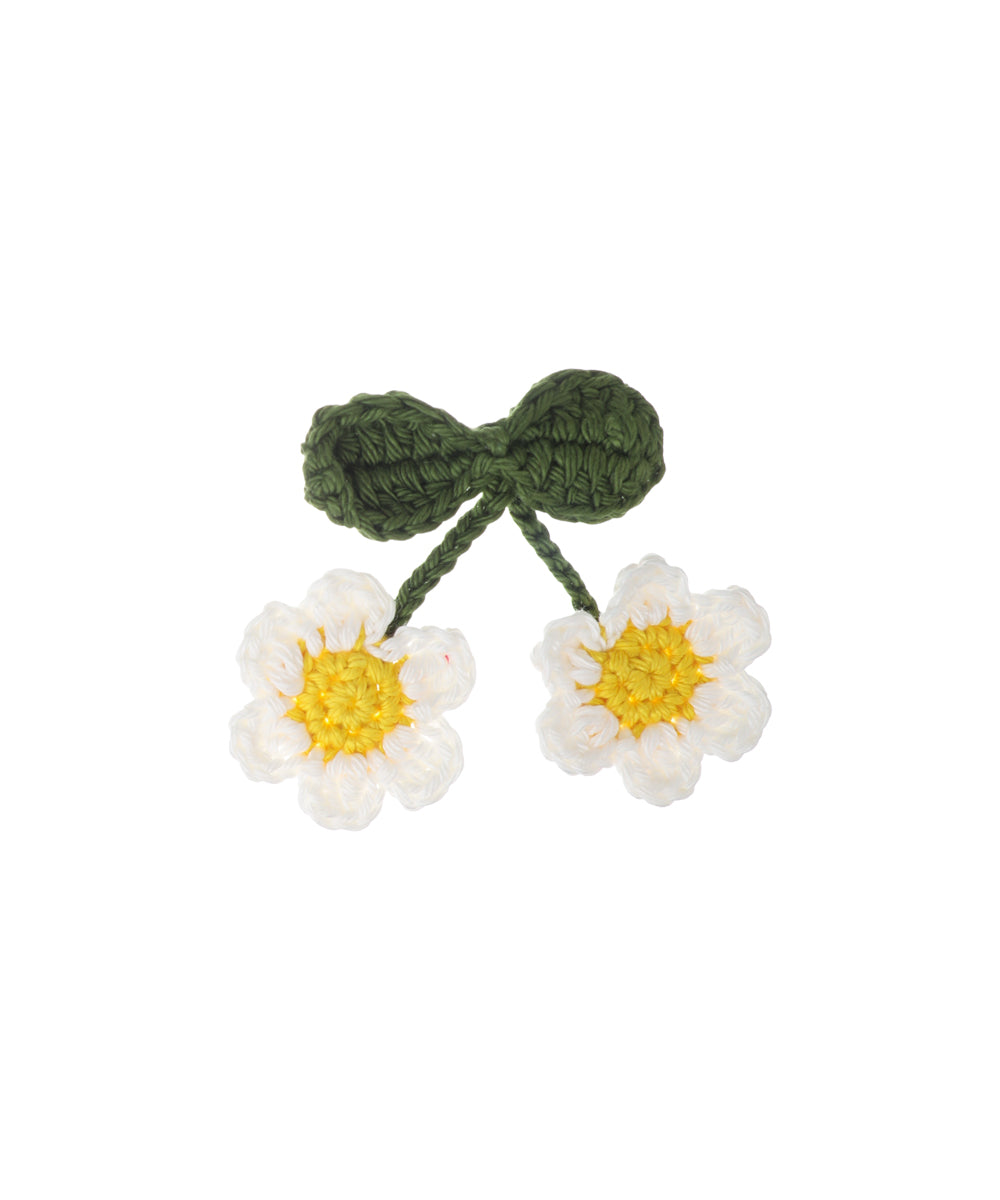 Cheerful Sunflower Motif Crochet Hair Clip | Stylika