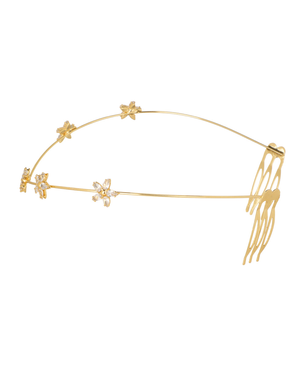 Floral Motif Crown Tiara for Special Occasions | Stylika