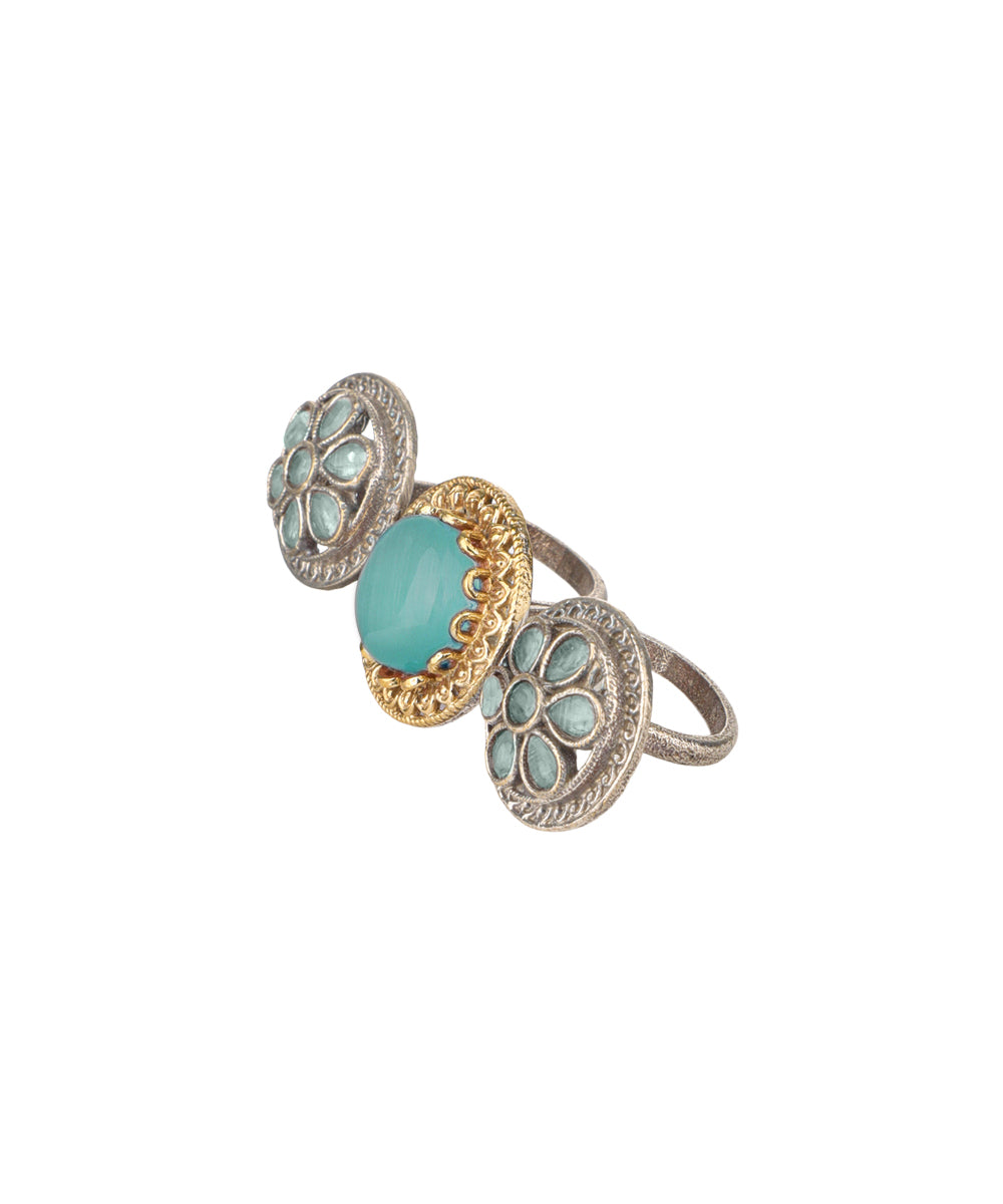 Cabochon Rosette Trio Ring | Stylika