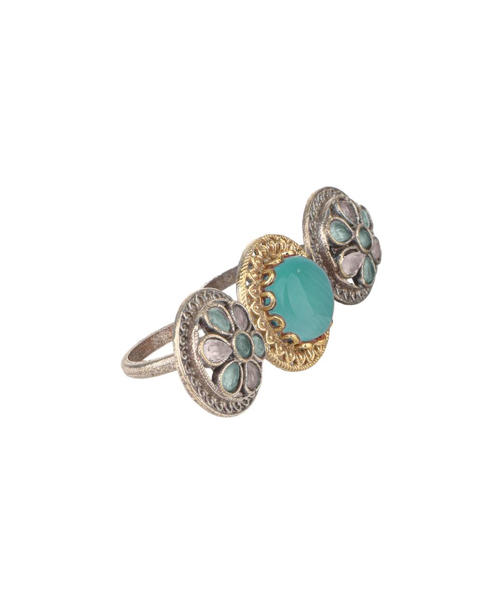 Cabochon Rosette Trio Ring | Stylika
