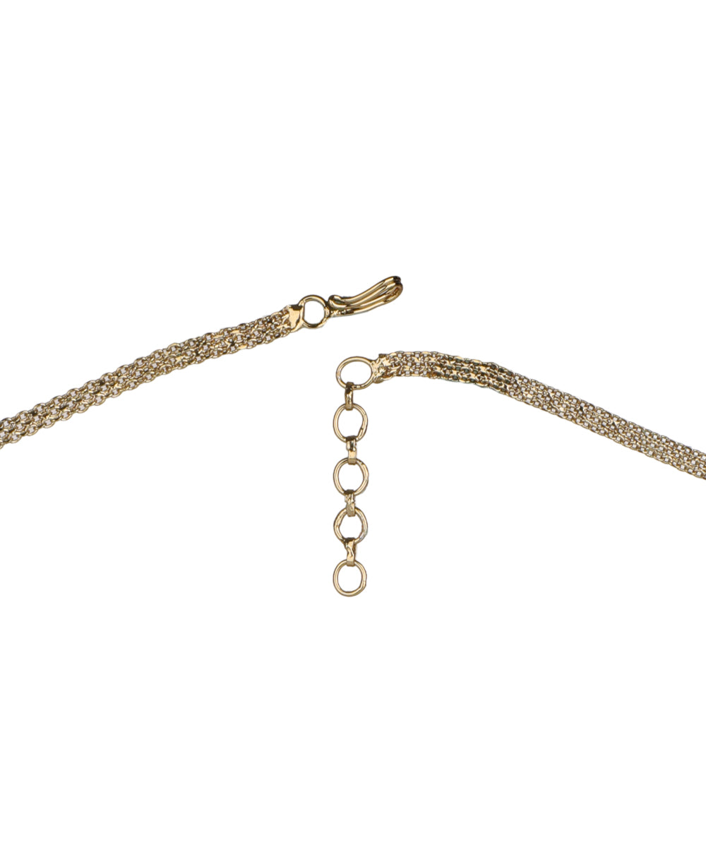 Traditional necklace set with decorative stone clusters
