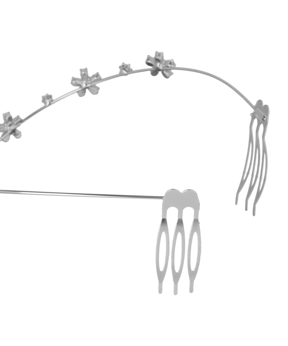 Floral Motif Crown Headpiece for Special Occasions | Stylika